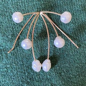 Triple Spoked Gold + Pearl Drop Earrings